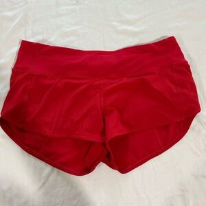Lululemon Athletica Red Athletic Shorts